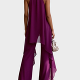 Viola – Ensemble élégant à col dos nu et pantalon