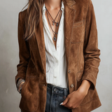 Blazer Femme Vintage Marron