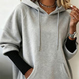 Sweat À Capuche Ample Et Décontracté