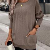 Sweat Avec Coupe Ample, Manches En Aile De Chauve-Souris Et Poches