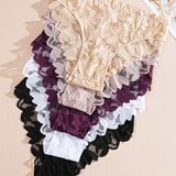 Culotte Femme En Dentelle Semi-Transparente