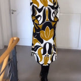 Robe imprimée à col rond