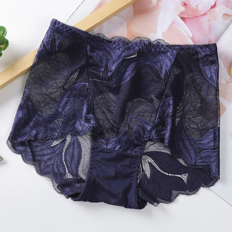 Culotte sexy en dentelle de couleur unie