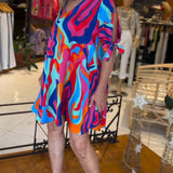 Robe ample imprimée à col rond
