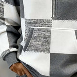 Sweat À Capuche Tendance À Demi-Fermeture Et Imprimé