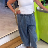Jean Décontracté À Taille Élastique