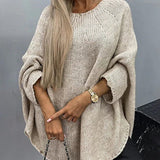 Pull cape en tricot élégant pour femme