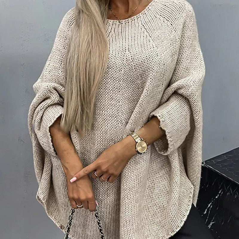 Pull cape en tricot élégant pour femme
