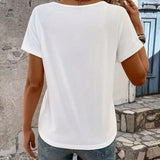 T-Shirt Polyvalent Crossover Col En V Manches Courtes