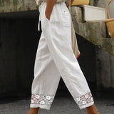 Pantalon Crop Dentelle Cheville