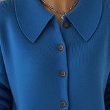 Pull Manches Longues À Revers Boutonnés