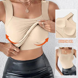 🔥Débardeur Gainant À Col En U Avec Soutien-Gorge Intégré