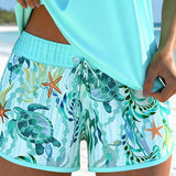 Tankini Élégant Imprimé Océan Fendu