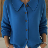 Pull Manches Longues À Revers Boutonnés