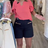 Short Orné De Chaîne Décontracté