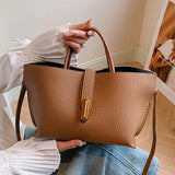 Sac À Main Élégant Uni Pour Femmes De Style Français