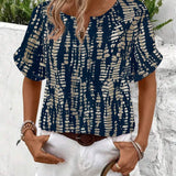 T-Shirt Imprimé Rétro Manches Courtes