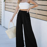 Pantalon Poche Taille Élastique Bootcut