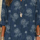 Blouse décontractée à imprimé floral