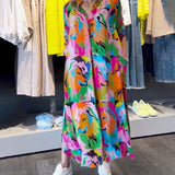 Robe à impression colorée et poches