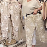 Pantalon décontracté imprimé avec cordon de serrage