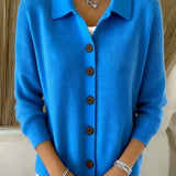 Gilet Tendance Couleur Unie À Revers