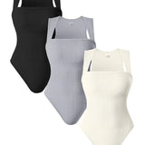 Body débardeur sans manches de couleur unie