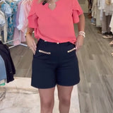 Short Orné De Chaîne Décontracté