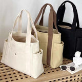 Sac en toile de grande capacité avec doubles poignées