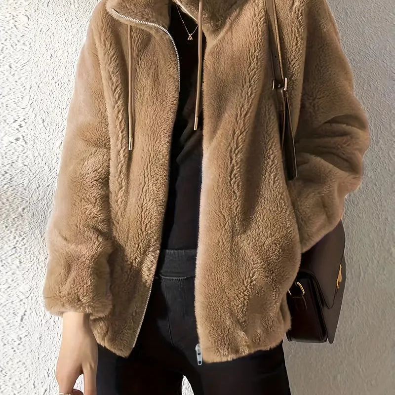 Nora | Manteau en peluche avec finition chaude pour femme