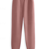 Pantalon décontracté en polaire imprimé lettres