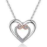 Collier d'amour bicolore à la mode
