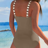 Maillot De Bain Une Pièce Rayé Color-Block