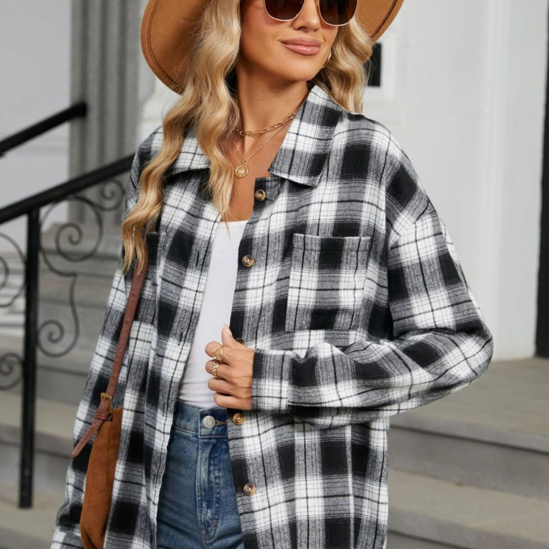 Oakley | Chemise à carreaux à manches longues pour femme