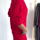 Robe Col Rond Paillettes Fines À La Mode