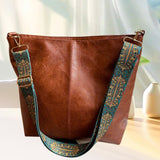Sac seau vintage à bandoulière de grande capacité