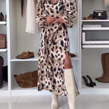 Robe Sexy Col V Imprimée
