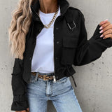 Zinnia | Veste courte de mi-saison avec poches pour femme
