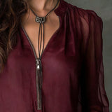 Blouse Demi-zippé Maille Manches-longues