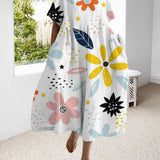 Robe ample imprimée à manches courtes