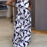 Robe avec liens et imprimé