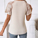 T-Shirt Col Rond Manches Raglan Uni