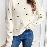 Pull décontracté à la mode en forme de cœur
