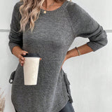Pull Avec Manches Raglan Et Design De Nœud Latéral