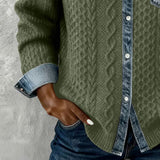Chemise Manches Longues À Patchwork Jean