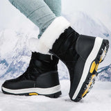 Bottes De Neige Chaudes Antidérapantes À Fermeture Éclair Pour Femmes