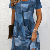 Robe Tendance Imprimée Décontractée