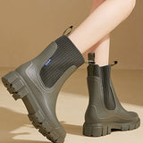 ☔️Bottes Imperméable Anti-Dérapant Semelle Épaisse Mi-Mollet