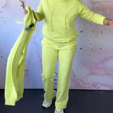 Ensemble deux pièces sweat à capuche et pantalon uni