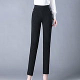 Pantalon taille haute décontracté avec poches